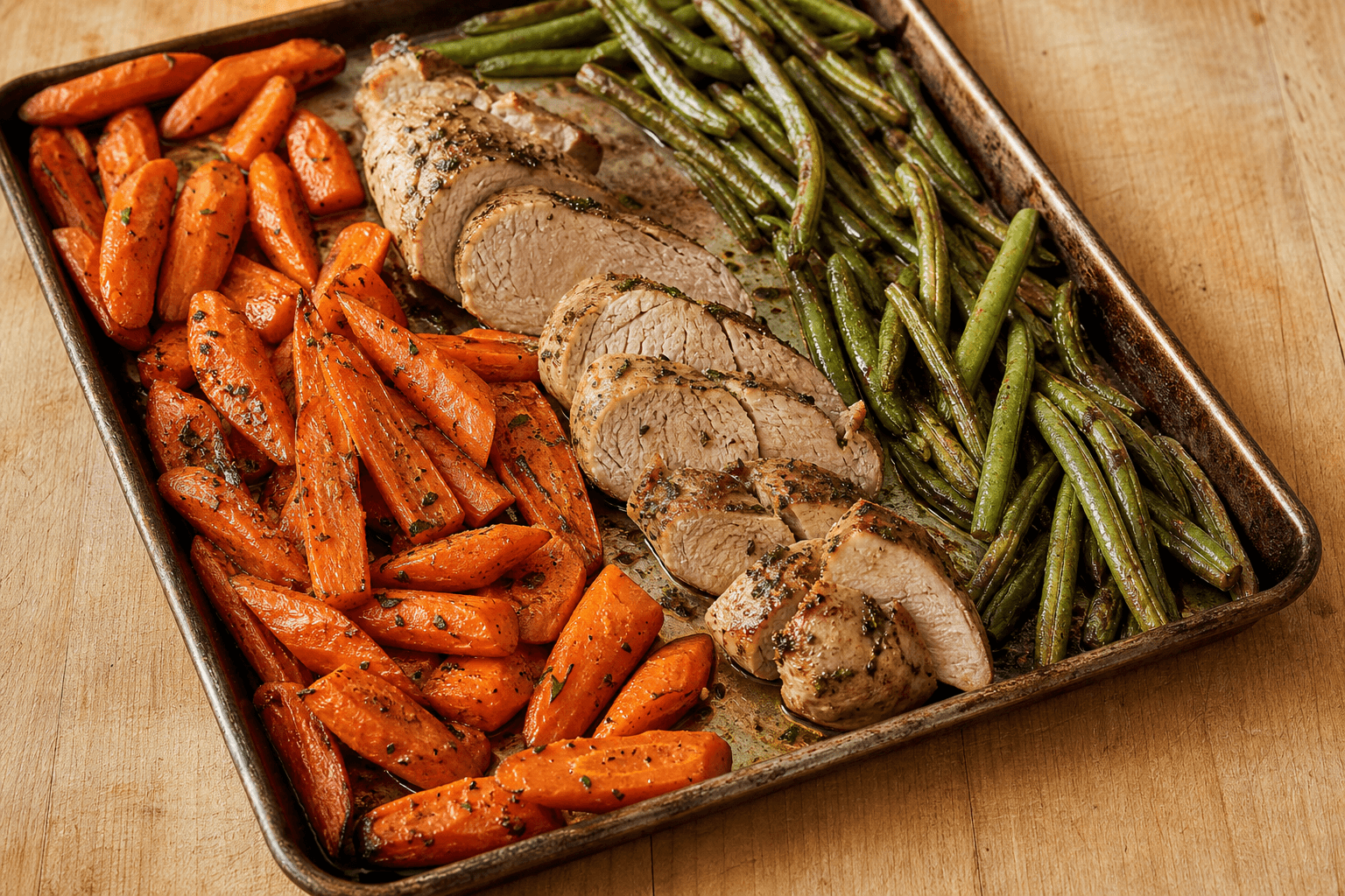 Sheet-pan citrus shrimp with roasted vegetables