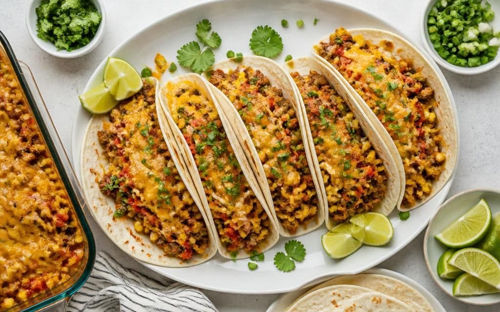 Cheesy Salsa Taco Rice Bake recipe photo