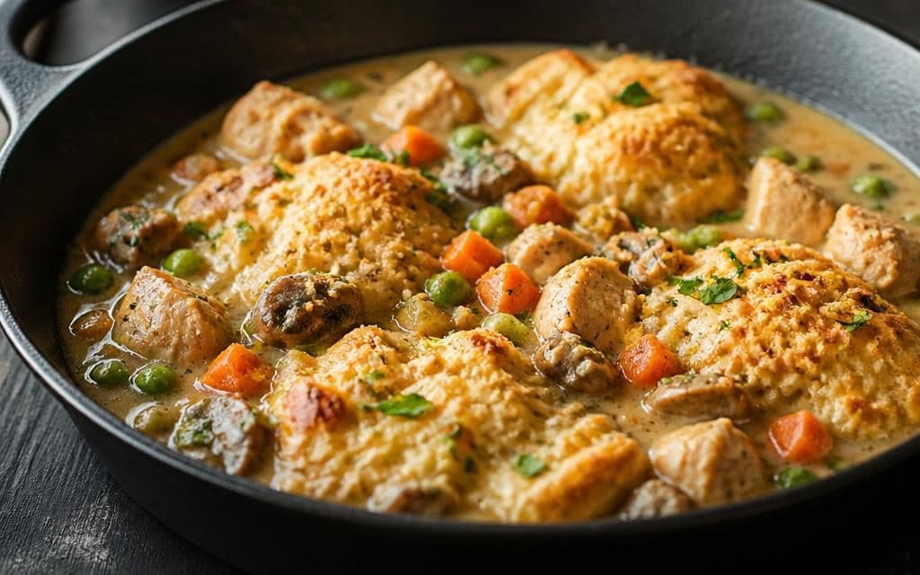 Cider Cream Chicken Cobbler recipe photo